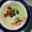 Суп-пюре из брокколи с белой фасолью и чеддером