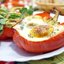 Перец в духовке с сыром и яйцом