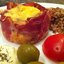 Закуска Корзинки из бекона, наполненные яйцом, луком-шаллот и сыром Маркиз
