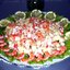 Салат креветки с ананасами