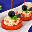 Закуска из помидоров, феты и оливок