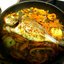 Дорада, запеченная с овощами