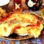 Хлебная лепёшка с сыром на сковороде