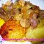 Картофель с грибами и мясом