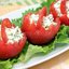 Корзинки из помидор с сырной начинкой