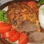 Пирог с персиками и кремом