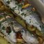 Сибас, запеченный с картофелем