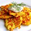Картофельные оладьи лорики с грибами и яйцом