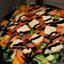 Открытый пирог с луком и картофелем