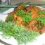 Кукурузные клецки с мясным соусом