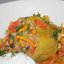 Перец, фаршированный овощами, грибами и булгуром