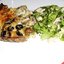 Запеканка из брокколи, с грибами и маслинами+лёгкий зеленый салат