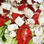 Салат с домашним маринованым сыром