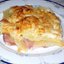 Картофельная запеканка с копчёным окороком