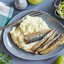 Жареная скумбрия с картофельно-яблочным пюре
