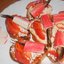 Лепешки из фасоли с луковым соусом