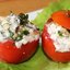 Помидоры, фаршированные сыром, под ореховым соусом