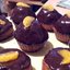 Мандариновые кексы с шоколадной глазурью