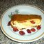 Творожный кекс с вишней и заварным кремом