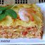 Лазанья с форелью и креветками