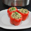 Сладкие перцы фаршированные кускусом с грибами и фетой