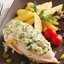 Куриные грудки под сырным соусом с картофелем и грибами