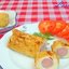 Рулетики вафельные с сосиской