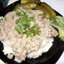 просто вкусный и быстрый тушеный кролик в сливках и с орехами