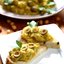 Закуска из нута, маслин и красного лука