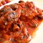 Жареная свиная корейка с грибами и помидорами