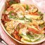 Картофельная запеканка с яблоками и беконом