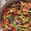 Мясо с кускусом и спаржей