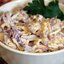 Салат из краснокочанной капусты с колбасным сыром и чесноком