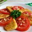 Закуска из помидоров и жареной брынзы
