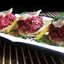 Закуска с сельдью, свекольным песто и грецкими орехами