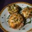 Фаршированные сыром и яйцами шампиньоны