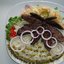 Печенка жареная с картофельным пюре "Времена года
