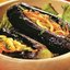 Соленые баклажаны, фаршированные овощами