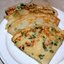 Блины с помидором и зеленым луком