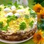 Печёночный торт из куриной печени с грецкими орехами и яйцом