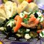 Закуска из баклажан с шариками моцареллы