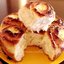 Пирог с творожными розами