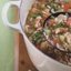 Салат из персиков, чернослива и других фруктов с сырковой массой