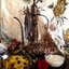 Ореховый плов с горошком и банановой райтой