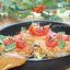 Жареная китайская капуста с фасолью