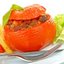 Печеные помидоры с печенью индейки и розмарином
