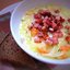 Густой картофельный суп с квашеной капустой и беконом