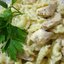 Паста c куриной грудкой под сливочным соусом