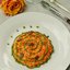 Сливочное ризотто с красным перцем, соусом из петрушки и анчоусами