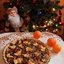 Рождественский пирог с орехами, сухофруктами, мандаринами и алкогольными но